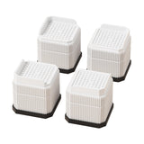 Maxbell 4Pcs Bed Risers Sturdy Bed Lifters Desk Leg Risers for Washers Sofas Fridges White