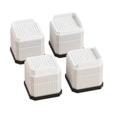 Maxbell 4Pcs Bed Risers Sturdy Bed Lifters Desk Leg Risers for Washers Sofas Fridges White