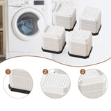 Maxbell 4Pcs Bed Risers Sturdy Bed Lifters Desk Leg Risers for Washers Sofas Fridges White