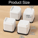 Maxbell 4Pcs Bed Risers Sturdy Bed Lifters Desk Leg Risers for Washers Sofas Fridges White