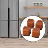 Maxbell 4Pcs Bed Risers Sturdy Bed Lifters Desk Leg Risers for Washers Sofas Fridges Brown