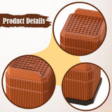 Maxbell 4Pcs Bed Risers Sturdy Bed Lifters Desk Leg Risers for Washers Sofas Fridges Brown