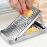 Maxbell Stainless Steel Cheese Grater Space Saving Easy to Clean Manual with Storage