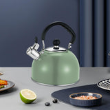 Maxbell Whistling Kettle with Handle Cooker Tea Kettle for Camping Barbecue Outdoor Green