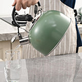 Maxbell Whistling Kettle with Handle Cooker Tea Kettle for Camping Barbecue Outdoor Green