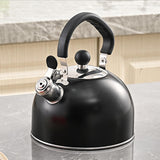 Maxbell Whistling Kettle with Handle Cooker Tea Kettle for Camping Barbecue Outdoor Black