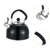 Maxbell Whistling Kettle with Handle Cooker Tea Kettle for Camping Barbecue Outdoor Black