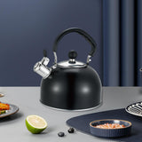 Maxbell Whistling Kettle with Handle Cooker Tea Kettle for Camping Barbecue Outdoor Black