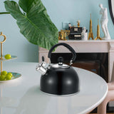 Maxbell Whistling Kettle with Handle Cooker Tea Kettle for Camping Barbecue Outdoor Black