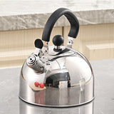 Maxbell Whistling Kettle with Handle Cooker Tea Kettle for Camping Barbecue Outdoor Silver