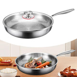 Maxbell Frying Pan with Lid Nonstick Griddle Stovetop Indoor Outdoor Round Skillet