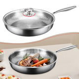 Maxbell Frying Pan with Lid Nonstick Griddle Stovetop Indoor Outdoor Round Skillet