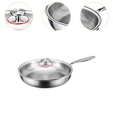 Maxbell Frying Pan with Lid Nonstick Griddle Stovetop Indoor Outdoor Round Skillet