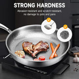 Maxbell Frying Pan with Lid Nonstick Griddle Stovetop Indoor Outdoor Round Skillet