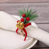 Maxbell Christmas Napkin Ring Handmade Rustic Decoration for Hotel Cafe Thanksgiving Gift Box