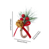 Maxbell Christmas Napkin Ring Handmade Rustic Decoration for Hotel Cafe Thanksgiving Gift Box