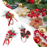 Maxbell Christmas Napkin Ring Handmade Rustic Decoration for Hotel Cafe Thanksgiving Gift Box