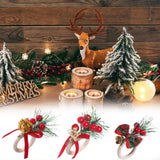 Maxbell Christmas Napkin Ring Handmade Rustic Decoration for Hotel Cafe Thanksgiving Gift Box