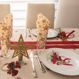Maxbell Christmas Napkin Ring Handmade Rustic Decoration for Hotel Cafe Thanksgiving Gift Box