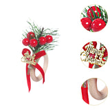Maxbell Christmas Napkin Ring Handmade Rustic Decoration for Hotel Cafe Thanksgiving Letter