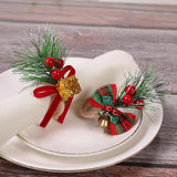 Maxbell Christmas Napkin Ring Handmade Rustic Decoration for Hotel Cafe Thanksgiving Letter
