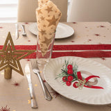 Maxbell Christmas Napkin Ring Handmade Rustic Decoration for Hotel Cafe Thanksgiving Letter