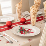 Maxbell Christmas Napkin Ring Handmade Rustic Decoration for Hotel Cafe Thanksgiving Letter