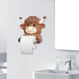 Maxbell Cattle Toilet Paper Holder Shelf Tissue Rack for Shower Room Home Decoration