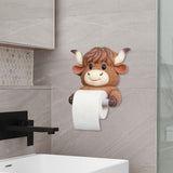 Maxbell Cattle Toilet Paper Holder Shelf Tissue Rack for Shower Room Home Decoration