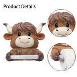Maxbell Cattle Toilet Paper Holder Shelf Tissue Rack for Shower Room Home Decoration
