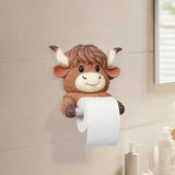 Maxbell Cattle Toilet Paper Holder Shelf Tissue Rack for Shower Room Home Decoration