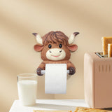 Maxbell Cattle Toilet Paper Holder Shelf Tissue Rack for Shower Room Home Decoration