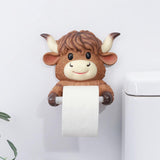Maxbell Cattle Toilet Paper Holder Shelf Tissue Rack for Shower Room Home Decoration