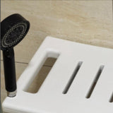 Maxbell Shower Bench Stool SPA Bath Chair Yoga Room Home Footrest Rack Bathroom Seat White