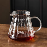 Maxbell Pour over Coffee Pot 600ml Coffee Dispenser for Coffee Maker Drinking Office Clear