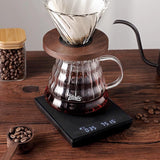 Maxbell Pour over Coffee Pot 600ml Coffee Dispenser for Coffee Maker Drinking Office Clear