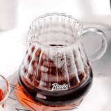 Maxbell Pour over Coffee Pot 600ml Coffee Dispenser for Coffee Maker Drinking Office Clear