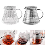 Maxbell Pour over Coffee Pot 600ml Coffee Dispenser for Coffee Maker Drinking Office Clear