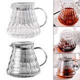Maxbell Pour over Coffee Pot 600ml Coffee Dispenser for Coffee Maker Drinking Office Clear