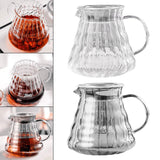 Maxbell Pour over Coffee Pot 600ml Coffee Dispenser for Coffee Maker Drinking Office Clear