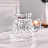 Maxbell Pour over Coffee Pot 600ml Coffee Dispenser for Coffee Maker Drinking Office Clear