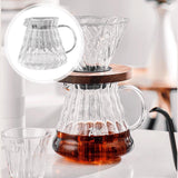Maxbell Pour over Coffee Pot 600ml Coffee Dispenser for Coffee Maker Drinking Office Clear