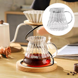 Maxbell Pour over Coffee Pot 600ml Coffee Dispenser for Coffee Maker Drinking Office Clear