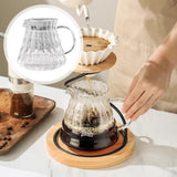 Maxbell Pour over Coffee Pot 600ml Coffee Dispenser for Coffee Maker Drinking Office Clear