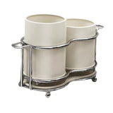 Maxbell Utensil Holder Metal Drainage Box Cutlery Holder for Party Dinner Table Cafe Height Short White