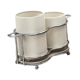 Maxbell Utensil Holder Metal Drainage Box Cutlery Holder for Party Dinner Table Cafe Height Short White