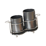Maxbell Utensil Holder Metal Drainage Box Cutlery Holder for Party Dinner Table Cafe Height ShortDarkGray