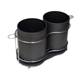 Maxbell Utensil Holder Metal Drainage Box Cutlery Holder for Party Dinner Table Cafe Short Dark Gray