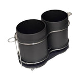 Maxbell Utensil Holder Metal Drainage Box Cutlery Holder for Party Dinner Table Cafe Short Dark Gray