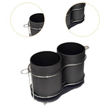 Maxbell Utensil Holder Metal Drainage Box Cutlery Holder for Party Dinner Table Cafe Short Dark Gray